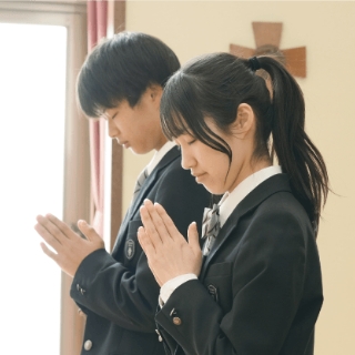 朝礼・朝の学習聖堂訪問（週1回)